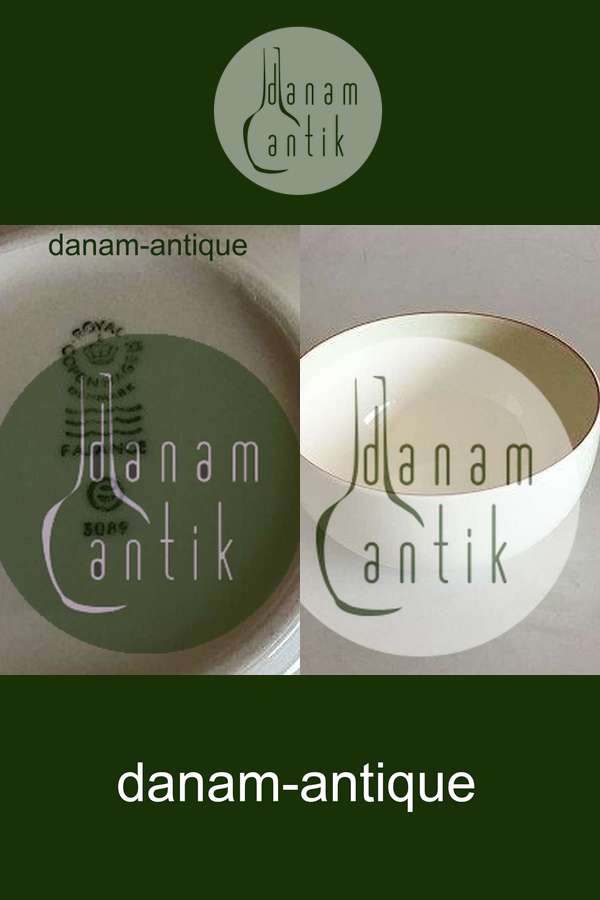 Royal Copenhagen Rødtop/Rødkant Skål No  3089