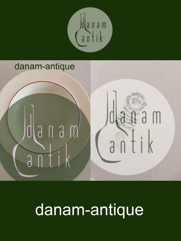 Royal Copenhagen Rødtop / Rødkant Dyb Tallerken No. 3072