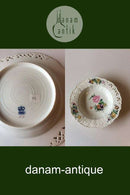 ロイヤルコペンハーゲン サクソンフラワーディーププレート（リム透かし彫り）高級モデル。