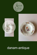 Royal Copenhagen Saksisk Blomst Dyb Tallerken i luksusmodel med gennembrudt kant.