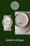 Royal Copenhagen Saksisk Blomst Middags-/Frugttallerken i luksusmodel med gennembrudt kant.