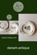 Royal Copenhagen Saksisk Blomst Middags-/Frugttallerken i luksusmodel med gennembrudt kant.