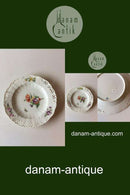 Royal Copenhagen Saksisk Blomst Middags-/Frugttallerken i luksusmodel med gennembrudt kant.