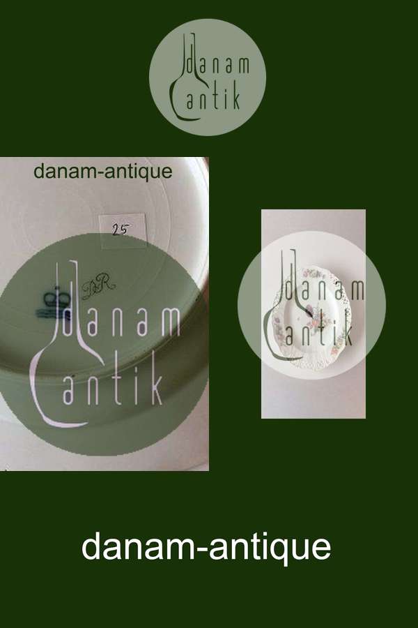 Royal Copenhagen Saksisk Blomst Middags-/Frugttallerken i luksusmodel med gennembrudt kant.