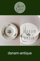 Royal Copenhagen Saksisk Blomst Middags-/Frugttallerken i luksusmodel med gennembrudt kant.