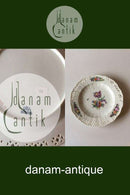 Royal Copenhagen Saksisk Blomst Middags-/Frugttallerken i luksusmodel med gennembrudt kant.