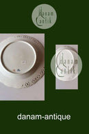 Royal Copenhagen Saksisk Blomst Middags-/Frugttallerken i luksusmodel med gennembrudt kant.