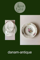 Royal Copenhagen Saksisk Blomst Middags-/Frugttallerken i luksusmodel med gennembrudt kant.