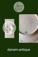 Royal Copenhagen Saksisk Blomst Middags-/Frugttallerken i luksusmodel med gennembrudt kant.