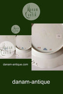 Royal Copenhagen Saksisk Blomst Middags-/Frugttallerken i luksusmodel med gennembrudt kant.