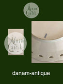 Royal Copenhagen Antik Fuld Saksisk Blomst Frugt Tallerken med Gennembrudt Blondekant fra omkring 1800