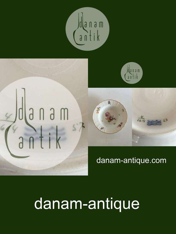 Royal Copenhagen Fuld Saksisk Blomst Stor Dybtallerken No 1614