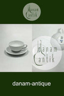 Royal Copenhagen Salto Weiß Teetasse und Untertasse