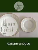 Royal Copenhagen White Juliane Marie with Gold Luncheon Plate No 12013