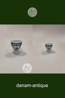 Königlich Kopenhagen Porzellan Blauer geriffelter Halblonde Eierbecher Nr. 542/696