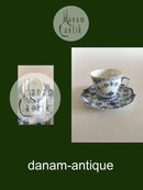 Royal Copenhagen Blue Fluted Full Lace Espresso Cup with Saucer No 1037