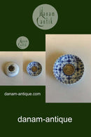 Royal Copenhagen Blue Fluted Full Lace Candle Drip Cup with 2-Crown coin No 1009