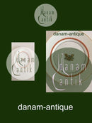 Royal Copenhagen Golden Horns with Orange Band Lunch Plate No 883/9589