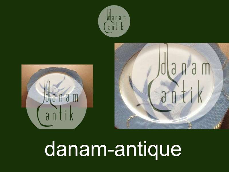 Royal Copenhagen Art Nouveau Fisketallerken med Iris 2 af 3.