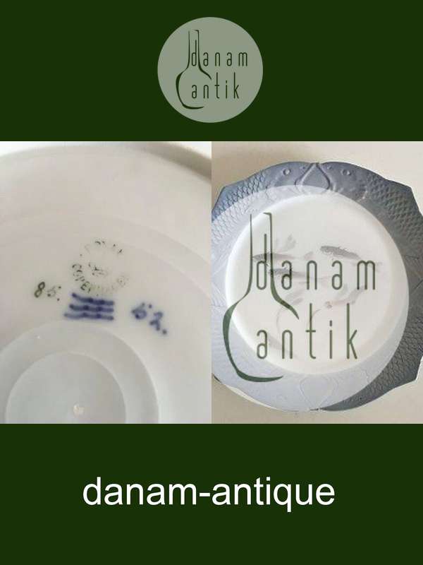 Royal Copenhagen Art Nouveau Plate with Fish Border No 85