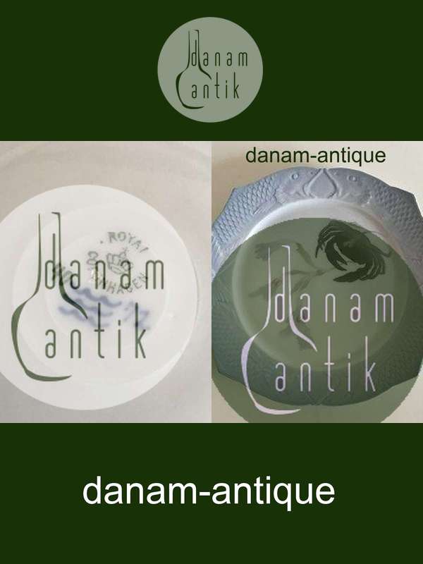 Royal Copenhagen Art Nouveau Plate with Fish Border No 40