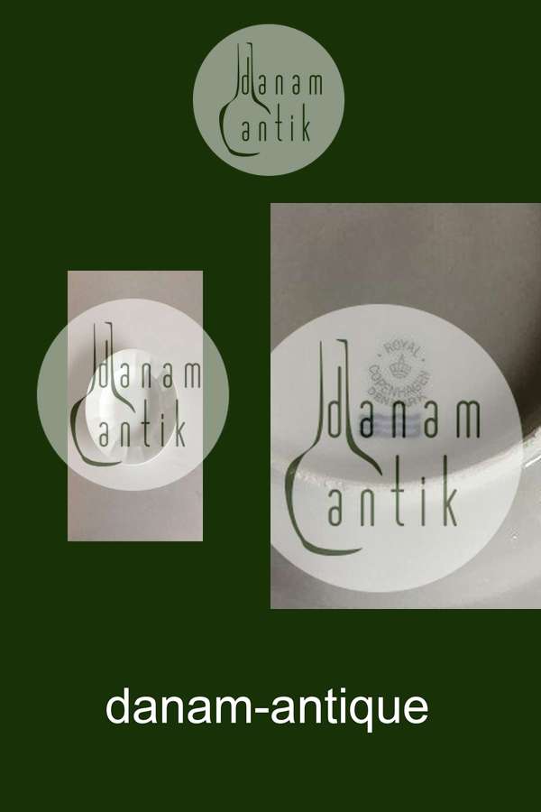 Royal Copenhagen White Blue Flower Angular Deep Plate