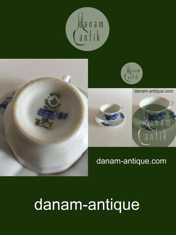 皇家哥本哈根蓝花浓缩咖啡杯和碟子No 8562