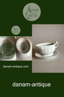 Royal Copenhagen White Blue Flower Angular Sauce Boat No 8537