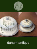 Bing & Grøndahl Måge med guld smørskål med låg No 196