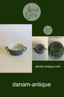 Bing & Grøndahl (Kronjyden) Grøn Azur Lille Skål med hanke