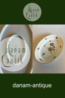 Bing & Grøndahl Saksisk Blomst, Håndmalet Stort Ovalt fad