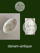 Bing & Grøndahl Ovalt Sættefad med Lilla Blomst