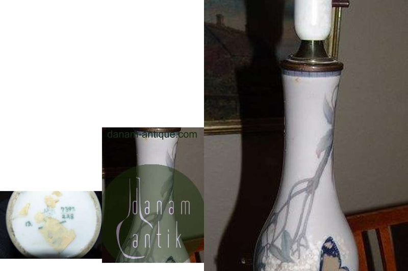 Bing & Grøndahl Art Nouveau Lampe monteret på vase No 7397/228