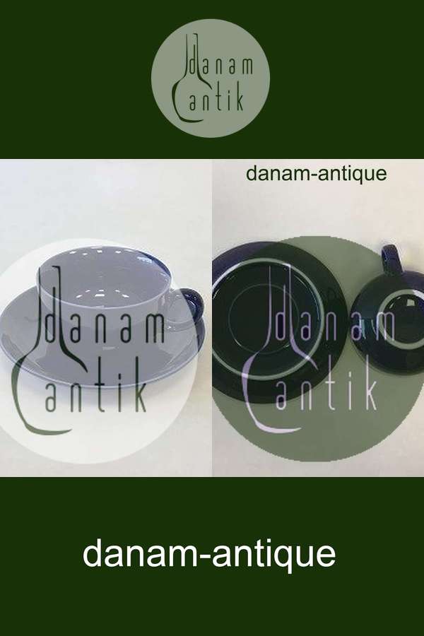 Bing & Grondahl Edith Sonne Bruun Deep Blue Tea Cup and Saucer No 473