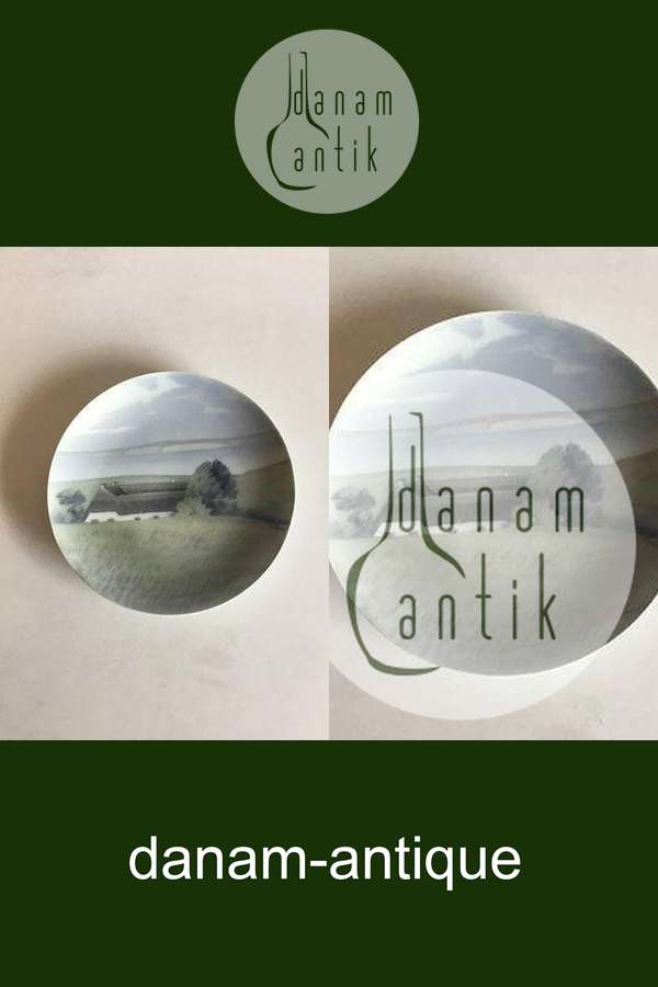 Bing Grondahl新艺术风格配重盘，带农舍编号6757/357-20