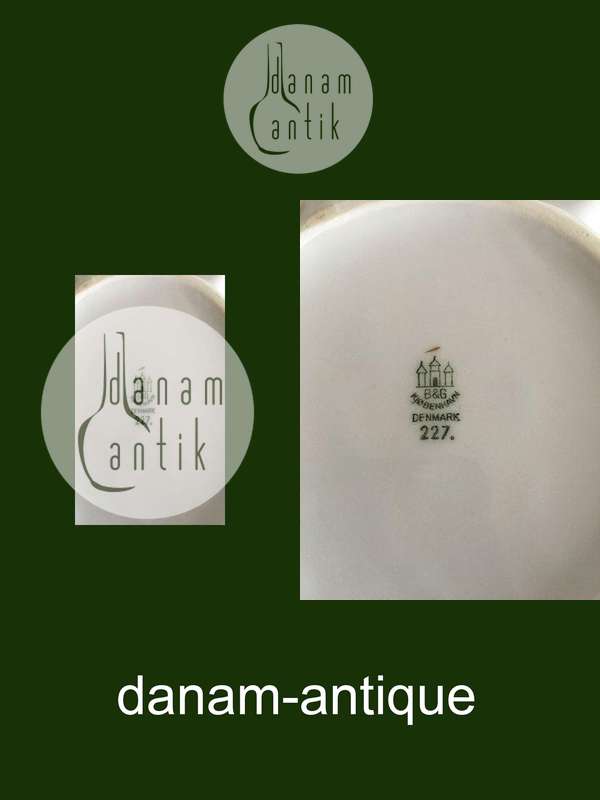 Bing & Grøndahl Måge med Guld Stor Skål med Bølgekant No 227 eller 351