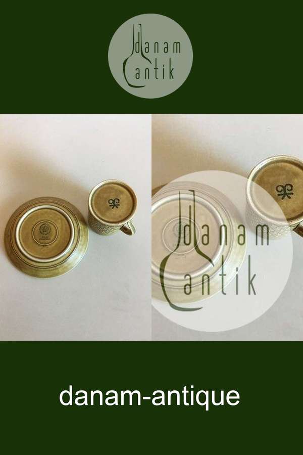 Bing & Grøndahl Jens Quistgaard Høj Kaffekop og underkop fra Relief Serien