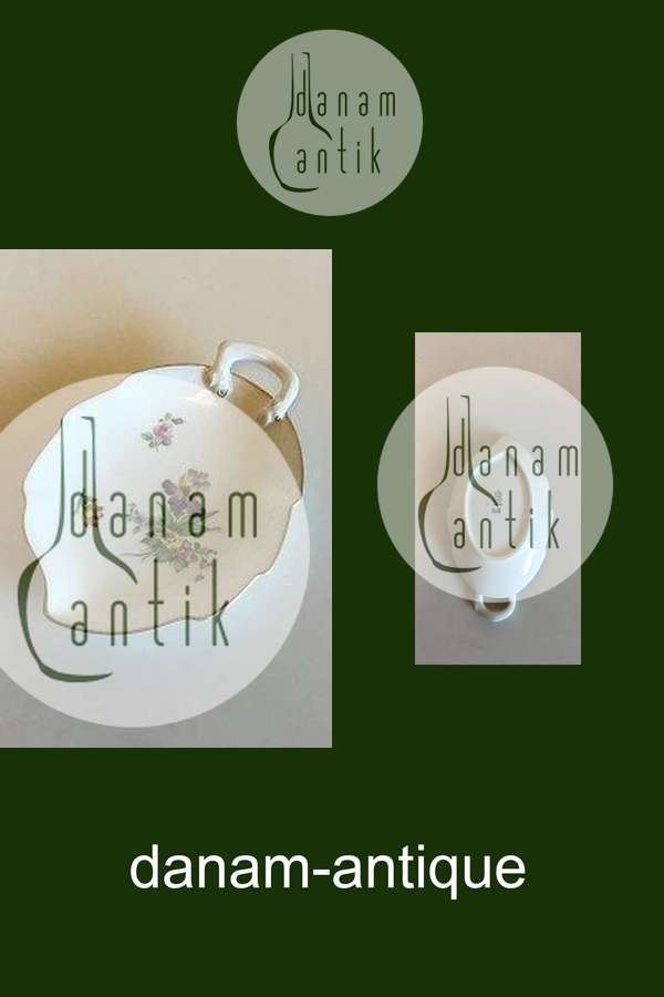 Bing & Grøndahl Saksisk Blomst, Håndmalet Lille Bladformet Kagefad