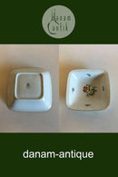 Bing & Grøndahl Saksisk Blomst, Håndmalet Firkantet Skål No 230