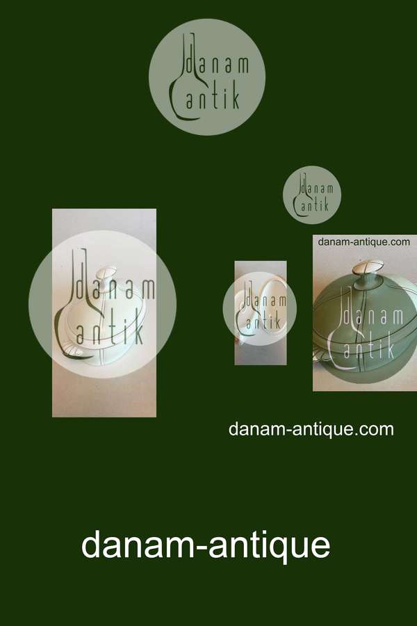 Bing & Grøndahl Oval Terrin med låg Stel med grøn dekoration med guld på form 507(Herregaard)