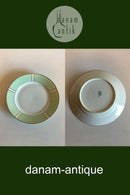 Bing & Grøndahl Spisetallerken No 25 Stel med grøn dekoration med guld på form 507(Herregaard)