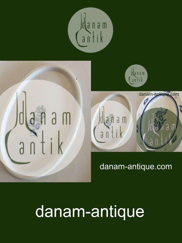 Bing & Grøndahl Jubilæumsstel / Blå Nellike Ovalt Fad