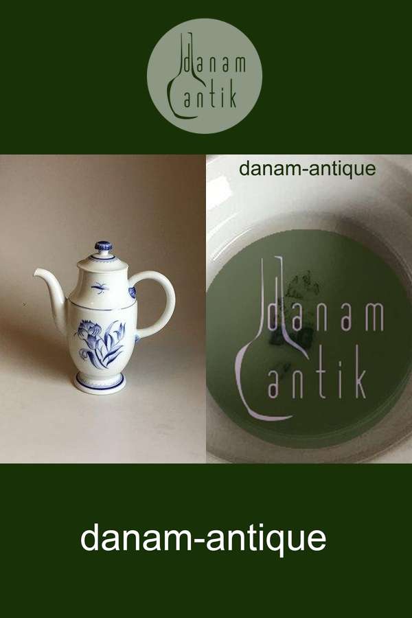 Bing & Grøndahl Jubilæumsstel / Blå Nellike Kaffekande