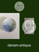 Bing & Grondahl Cake Plate with Flower decoration and goldrim