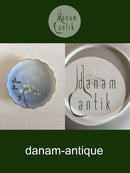 Bing & Grøndahl Kagetallerken med Blomsterdekoration og Guldkant