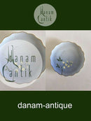 Bing & Grøndahl Kagetallerken med Blomsterdekoration og Guldkant.