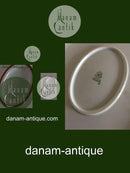 Bing & Grøndahl Egmont Ovalt Fad No 15 Vinrød Kant med Guld