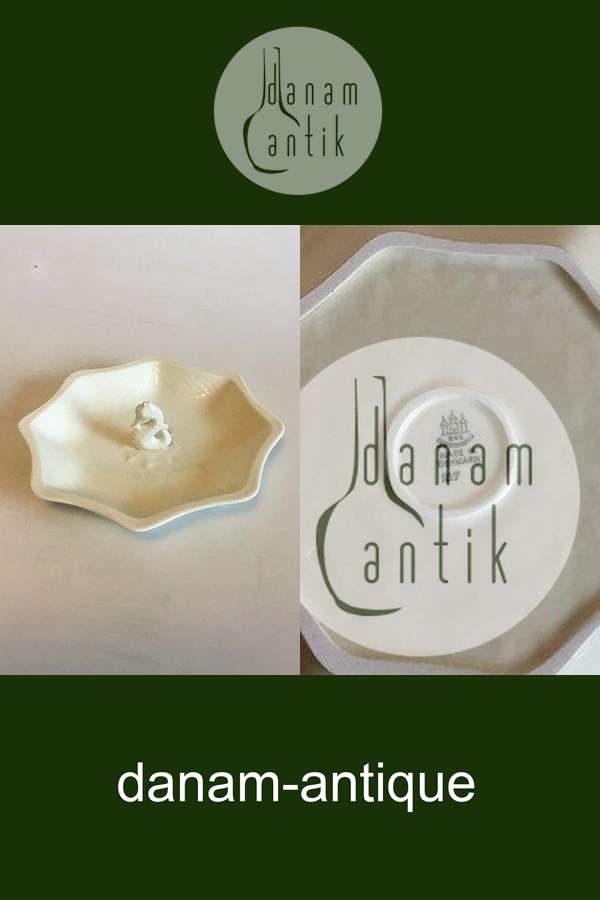 Bing & Grondahl Elegance, Creme Octogonal Dish with Seahorse No 217