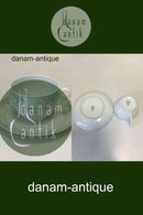 Bing & Grondahl Fleur, Hellblaue Teetasse mit Untertasse Nr. 476