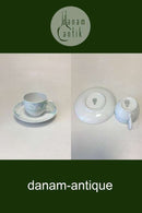 Bing & Grøndahl Fleur, Lyseblå Kaffekop med underkop No 305